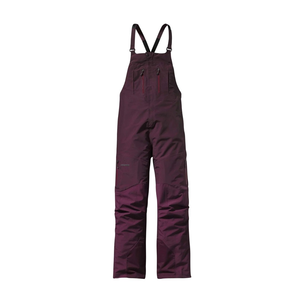 Patagonia Womens Super Alpine Bib Purple Snow Ski Pants Overalls Insulated